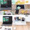 Desk Whiteboard Dry Erase Glass Whiteboard, Varhomax Desktop White Board with Storage to-do List Memo Notepad Desktop Buddy Keyboard Stand for Home Office and School Accessories Supplies (White)